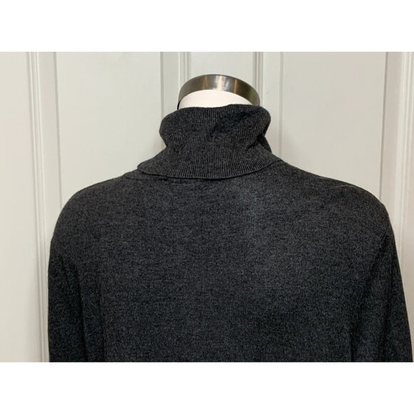 Michael Kors Gray Turtleneck Sweater Dress W/ Zip Pockets, Size XL - Picture 7 of 8
